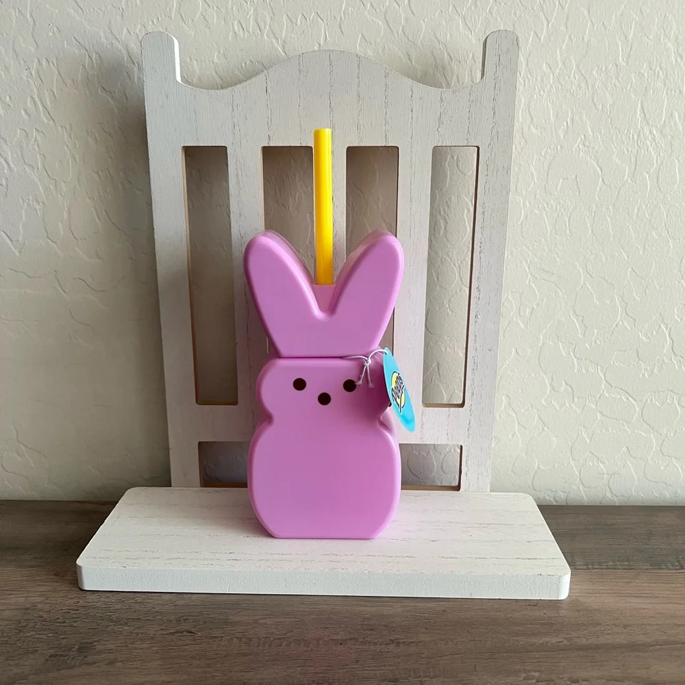 Target Bullseyes PEEPS Bunny Tumbler Cup with Straw -Purple